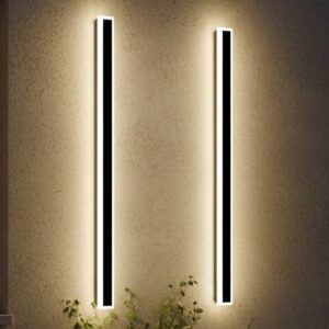Set of 2 Rgbw Outdoor Waterproof Rectangle Wall Light
