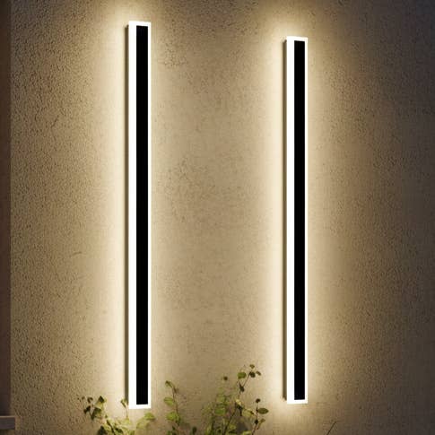 Set of 2 Rgbw Outdoor Waterproof Rectangle Wall Light