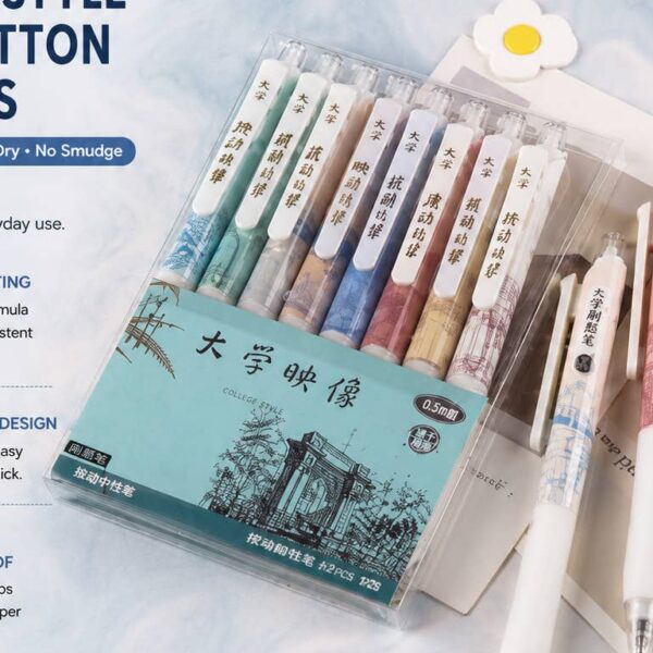Japanese Stationery | Vintage Gel Pen Set, Smooth