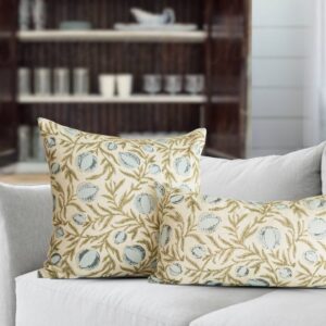 faire_b7_20 Alisa Blue Block Print Pillow Cover